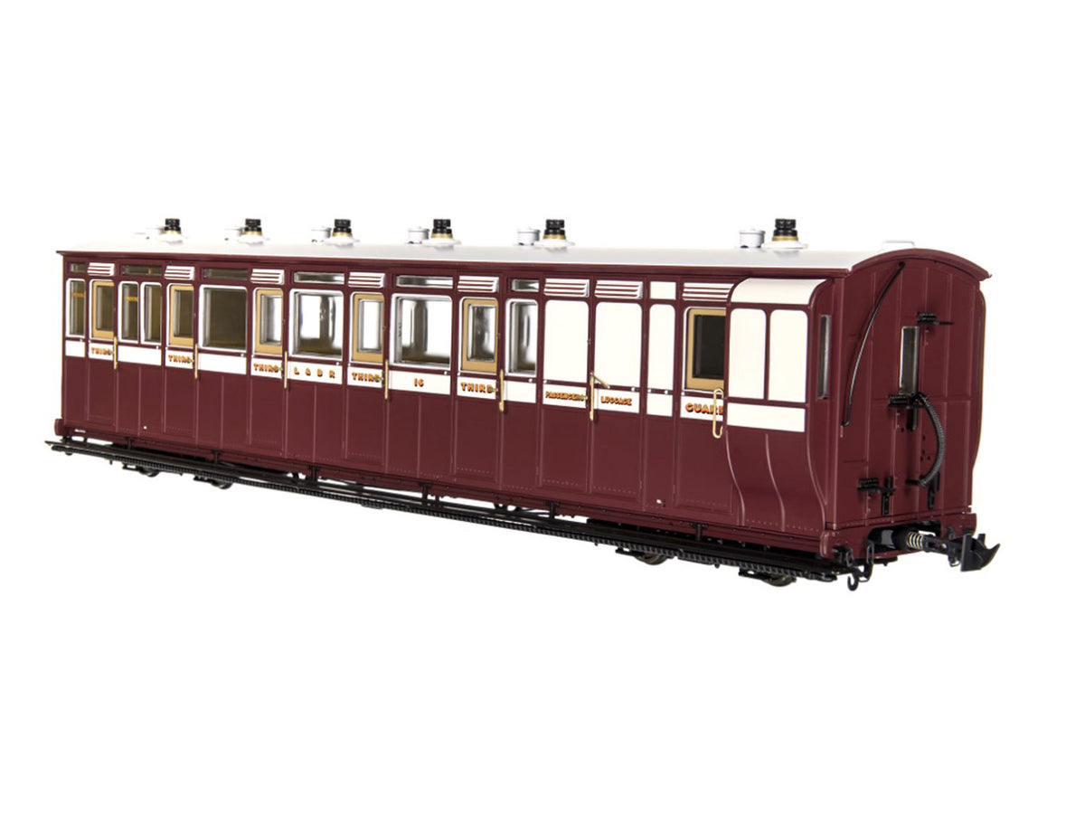 Lionheart L&amp;B Brake 3rd Coach No.16 1901-1922 (DCC-Fitted) DALHT-7NP-005D