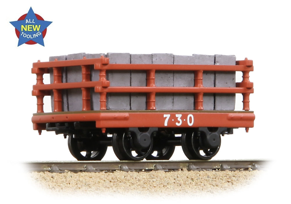 Narrow Gauge Dinorwic Slate Wagon With Sides Red [Wl] 73-028A