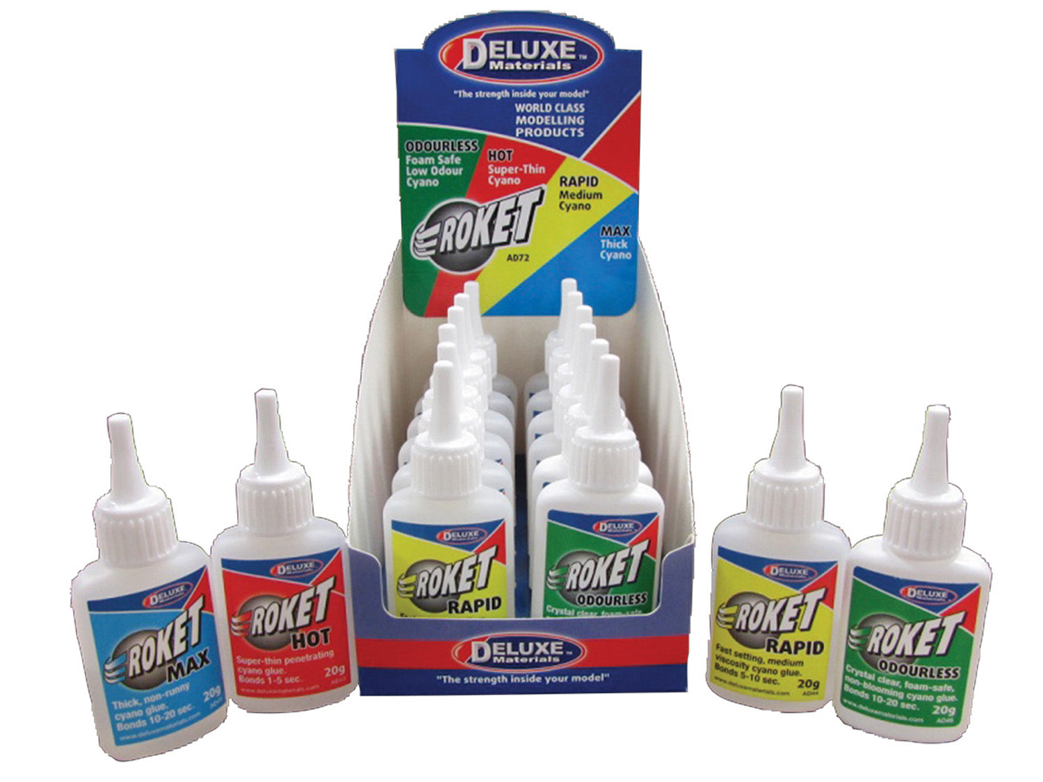 Deluxe Materials Roket Cyano Retailer Pack (Mixed 12) DLAD-72
