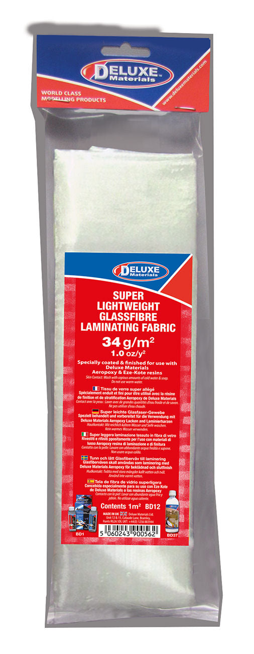 Deluxe Materials Super Lightweight Fibreglass Cloth 34g/sq m DLBD-12