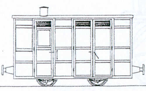Dundas Models Victorian 4 Wheel Passenger Guards Van Kit DM74