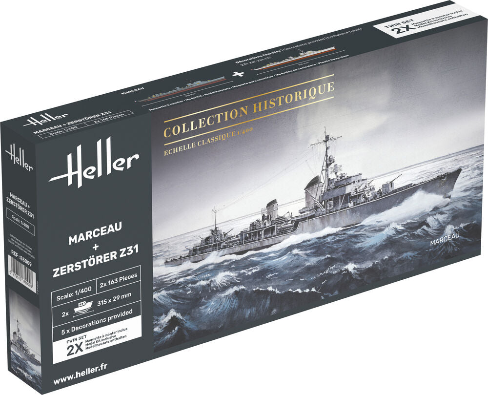 Heller 1:400 - Marceau & Zerstorer Z31 Twinset