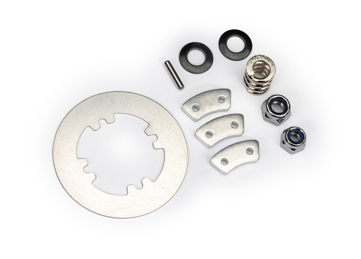 Rebuild kit (heavy duty), slipper clutch (steel disc / aluminium friction pads (3 pcs) / spring (1pc) / 2x9.8mm pin / 5x8mm MW / 5.0mm NL (1pc) / 4.0mm NL (1pc))