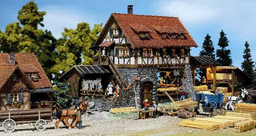 Faller Black Forest Sawmill Kit with Motor II FA130229