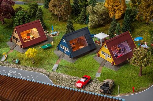 Faller Holiday Homes Kit (3) III FA130606