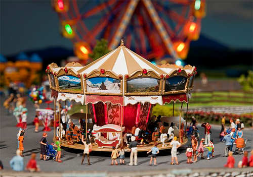 Faller Childrens Merry Go Round Fairground Kit with Motor IV FA140316