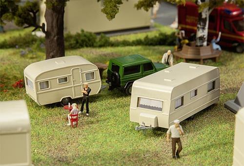 Faller Caravans (2) Fairground Kit IV FA140483