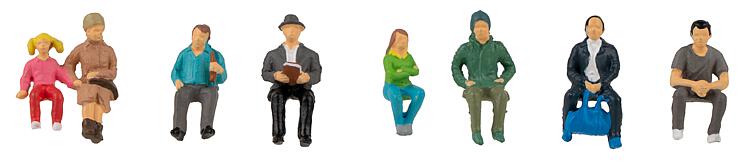 Faller Seated Passengers (8) Figure Set FA151617