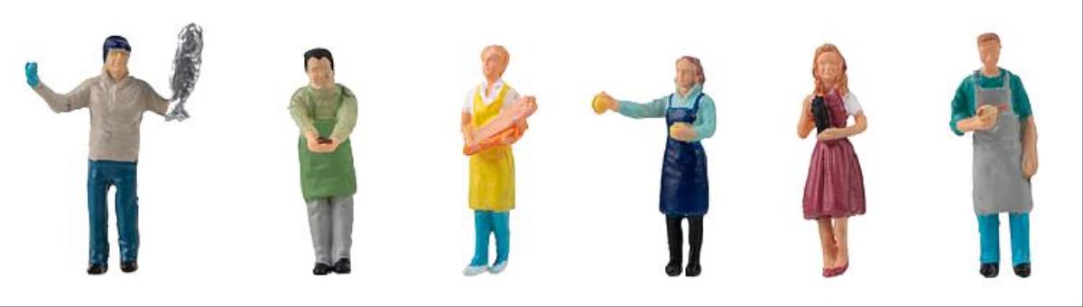 Faller Market Sellers (6) Figure Set FA151641