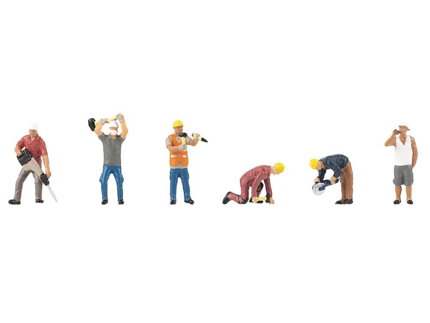 Faller Construction Workers (6) Figure Set FA151694