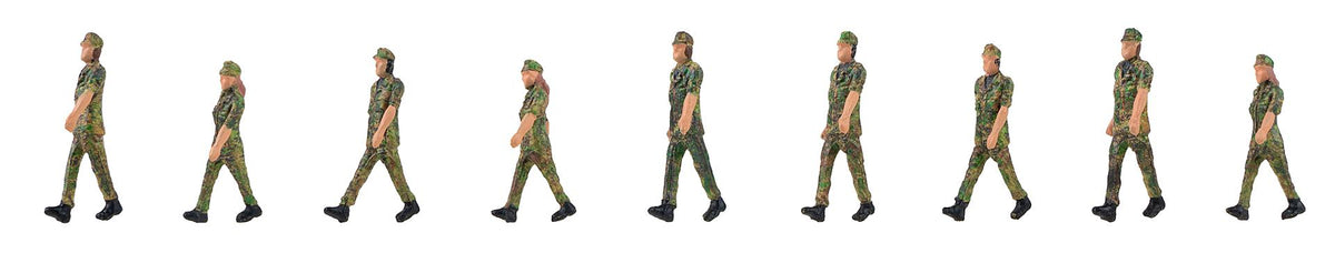 Faller Soldiers in Step Figure Set FA151750