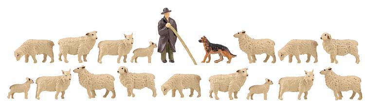 Faller Sheep Farming (14) Figure Set FA151901