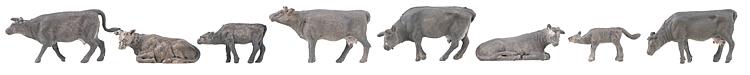 Faller Mountainous Cows (8) Figure Set FA151905