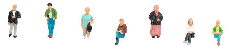 Faller Waiting People (7) Figure Set FA155604