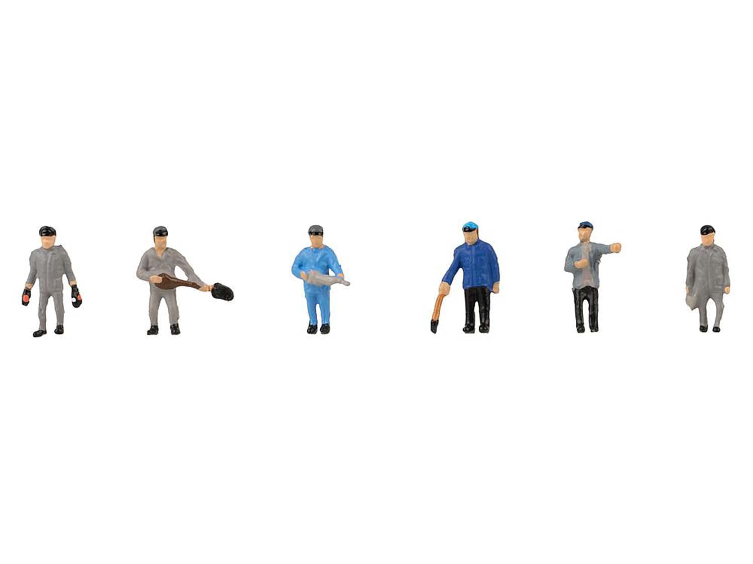Faller Steam Locomotive Drivers & Firemen (6) Figure Set FA155610