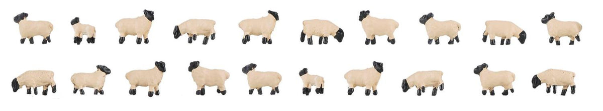 Faller Sheep with Black Heads (2) Figure Set FA155906