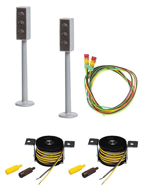 Faller Car System Traffic Lights with Stop Sections (2) FA161656