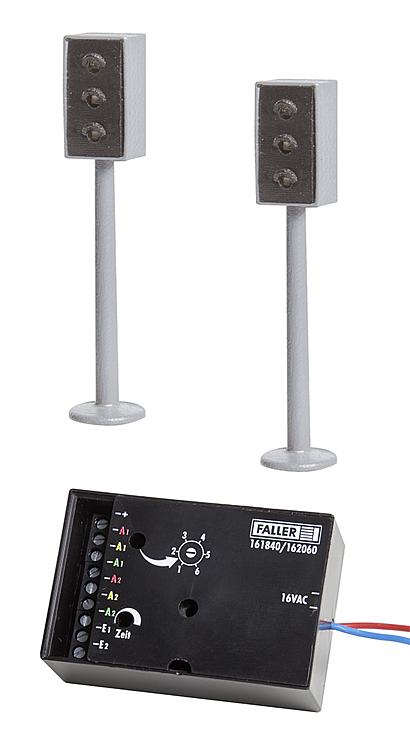 Faller Car System LED Traffic Lights (2) with Electronics FA162060
