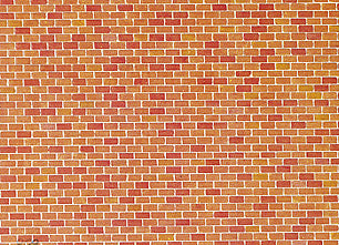 Faller Red Brick Wall Card 250x125mm FA170608