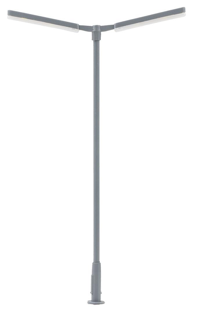 Faller LED Straight Dbl Arm Street Light Cool White 95mm FA180222