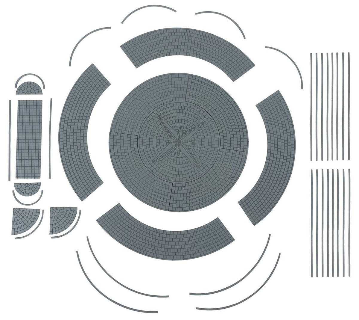 Faller Roundabout &amp; Traffic Island Kit III FA180278