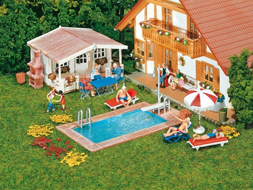 Faller Swimming Pool and Summerhouse Kit III FA180542