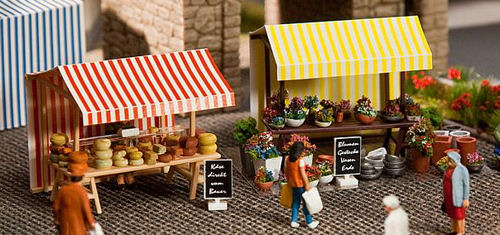 Faller Flower and Cheese Stalls Kit V FA180614