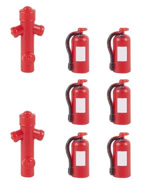 Faller Fire Extinguishers (6) & Hydrants (2) Kit I FA180950