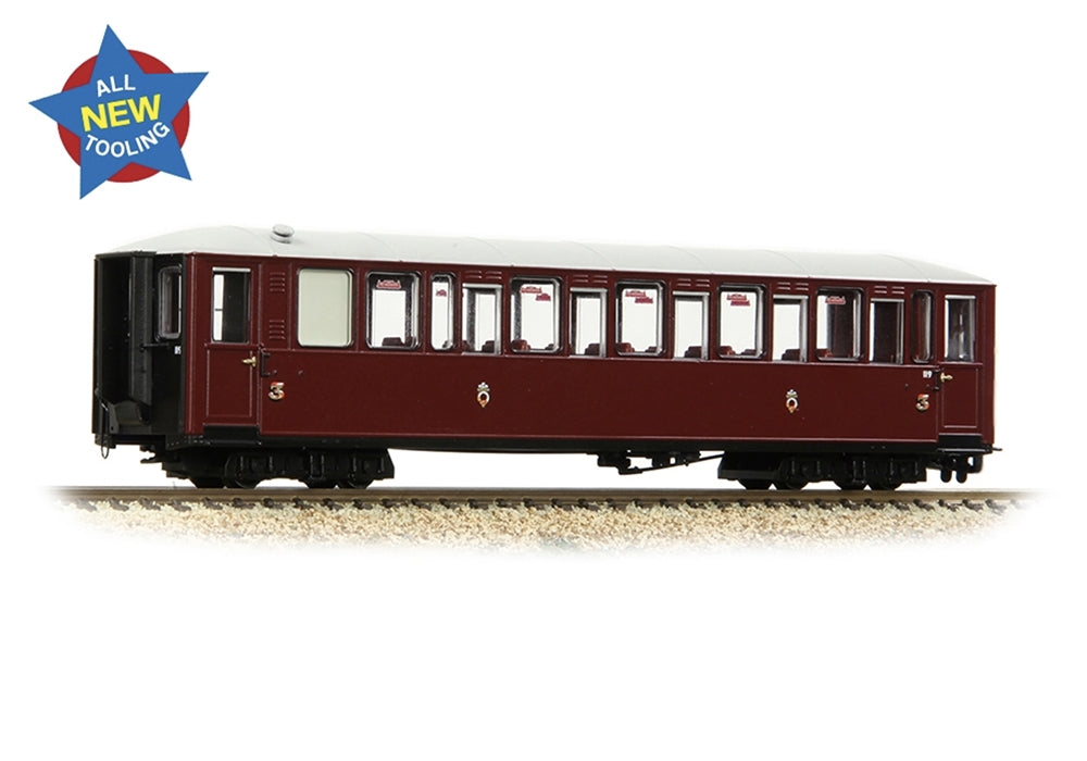 Narrow Gauge Ffestiniog Railway 'Tin Car' Saloon Third No. 119 Fr Maroon 394-101