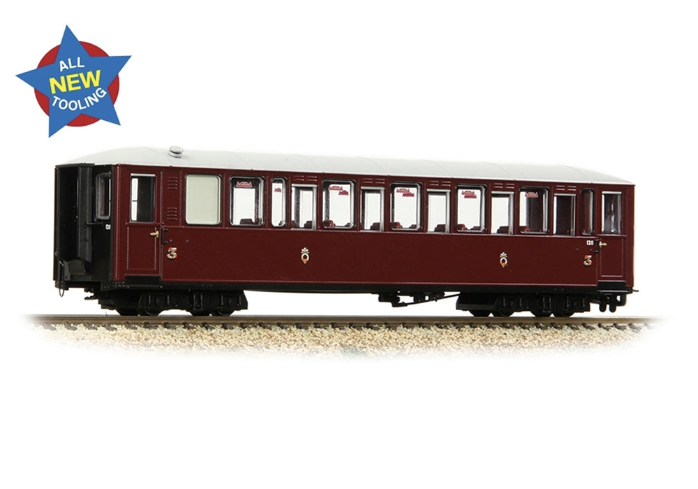 Narrow Gauge Ffestiniog Railway 'Tin Car' Saloon Third No. 120 Fr Maroon 394-101A