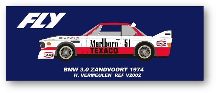 Fly Car Model BMW 3.0CSL Xandvoort 1974 Vermeulen FLYV2002