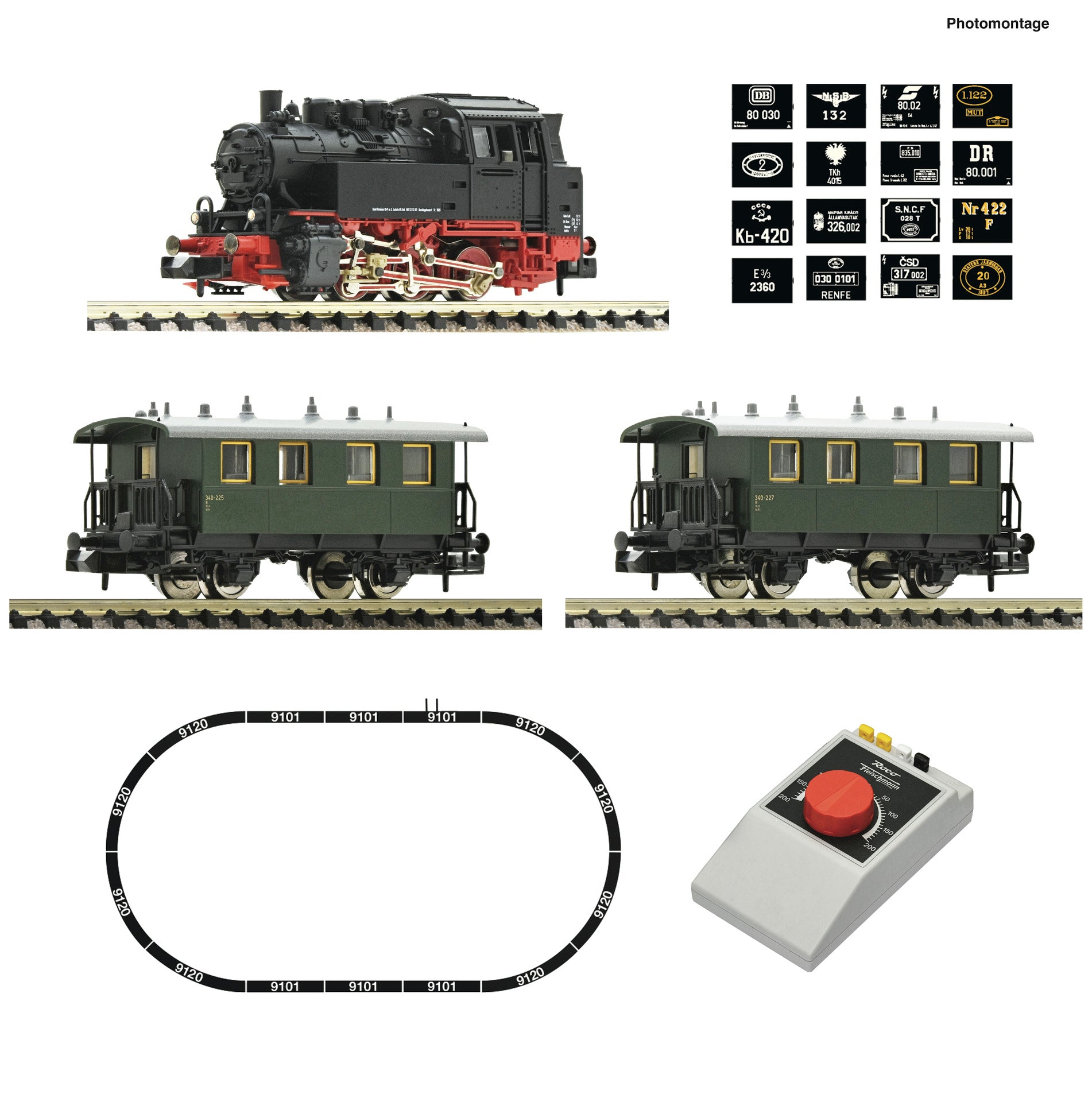 Fleischmann DB BR80 Steam Passenger Starter Set III FM5160003