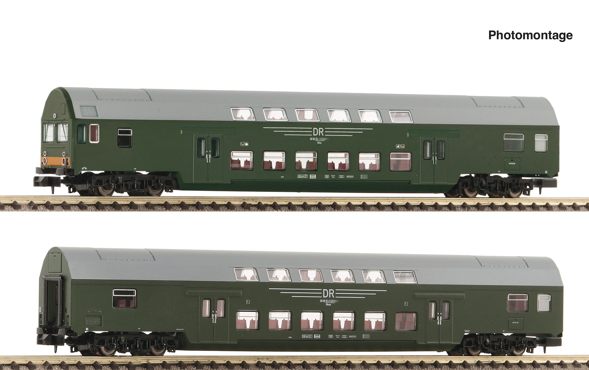 Fleischmann DR DBmq/Dbmue Bi-Level Coach Set (2) IV FM6260041
