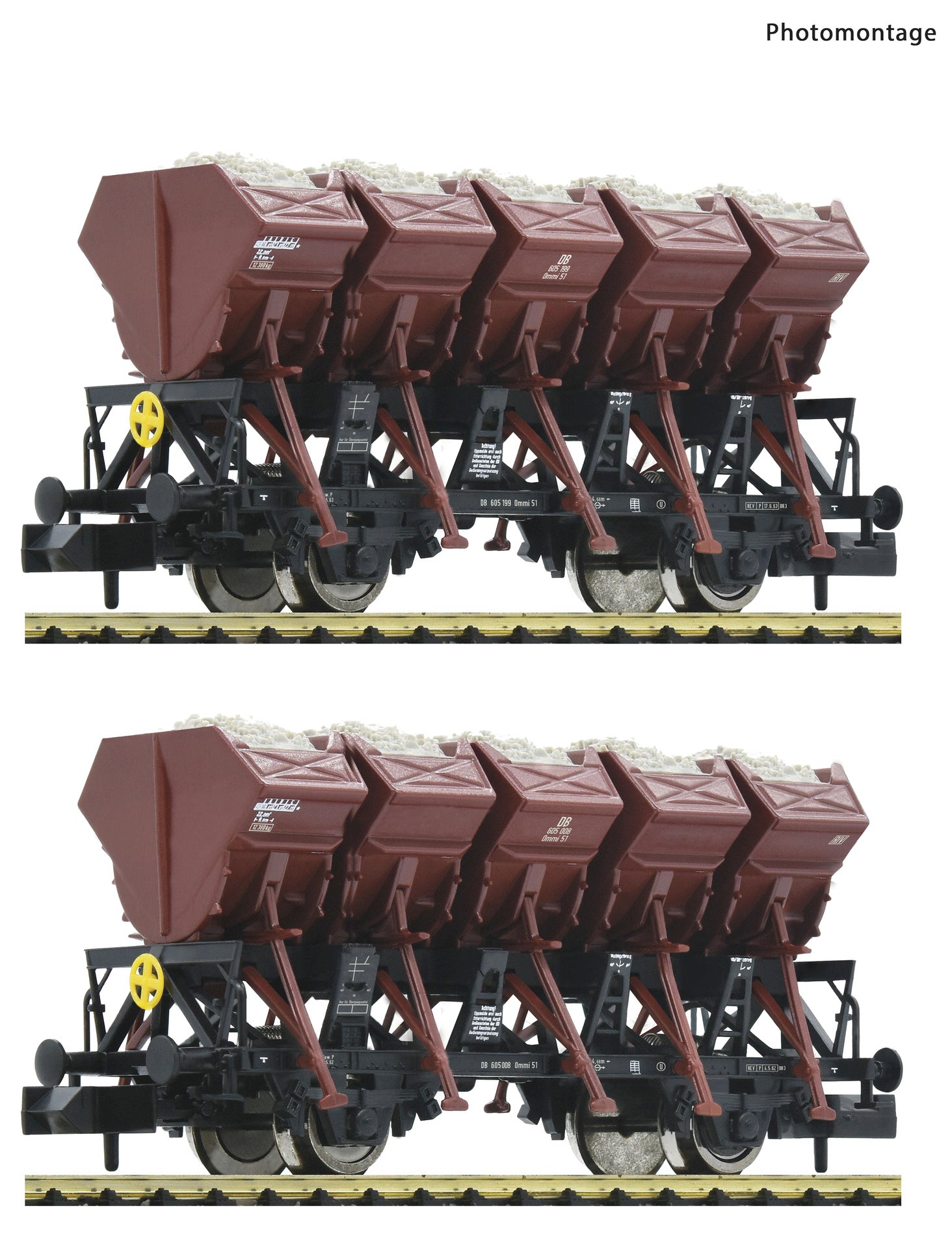 Fleischmann DB Ommi51 Dump Wagon Set (2) III FM6660060