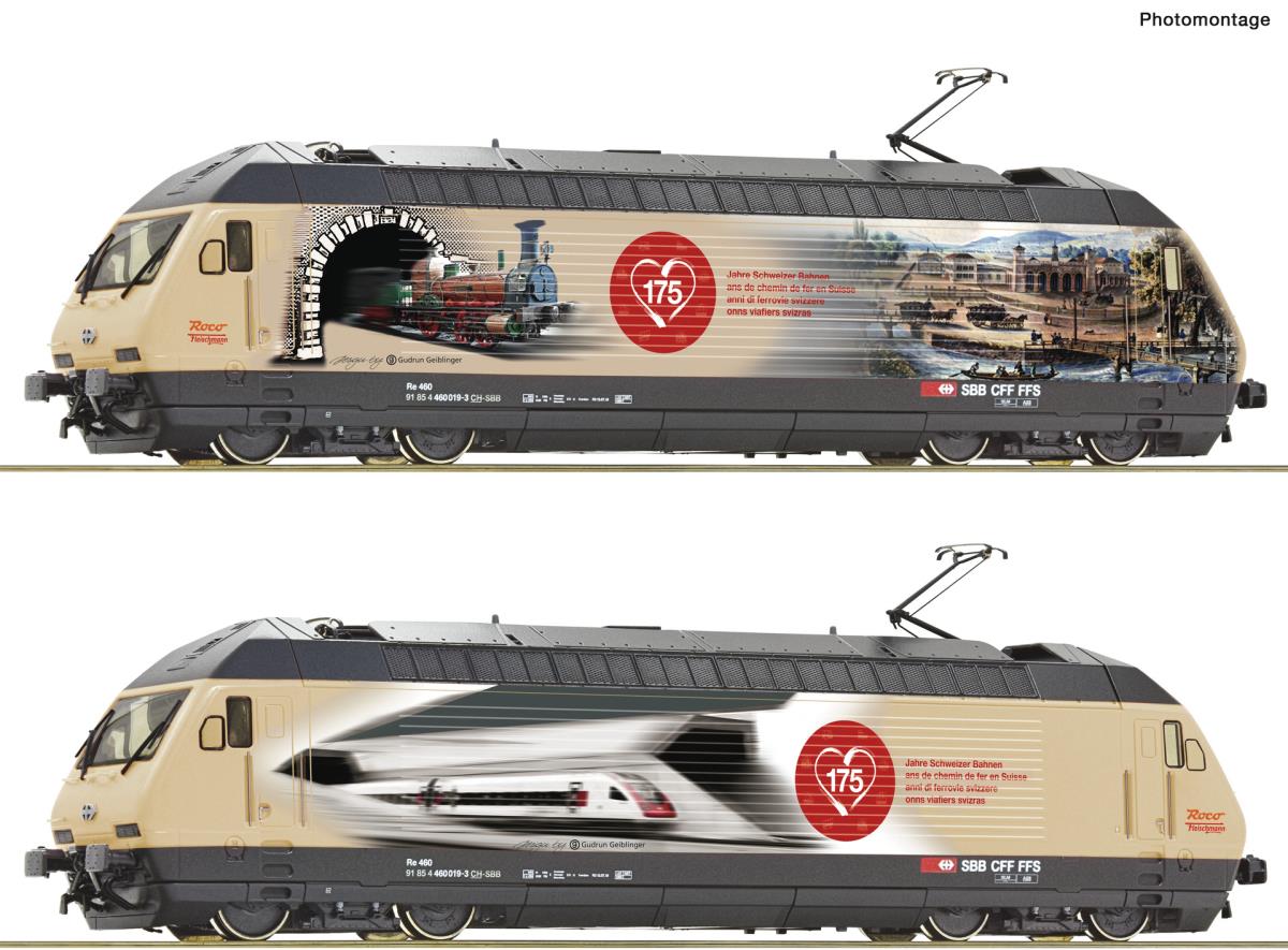 Fleischmann SBB Re460 019-3 175yr Swiss Rail Electric Locomotive VI FM731299