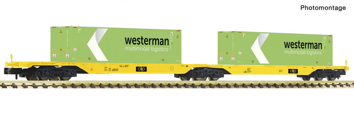 Fleischmann CLIP Double Container Carrying Wagon VI FM825342