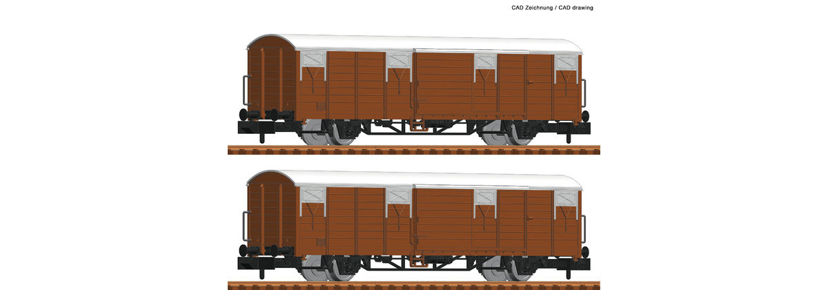 Fleischmann DR Glmms Long Wheelbase Van Set (2) IV FM826210