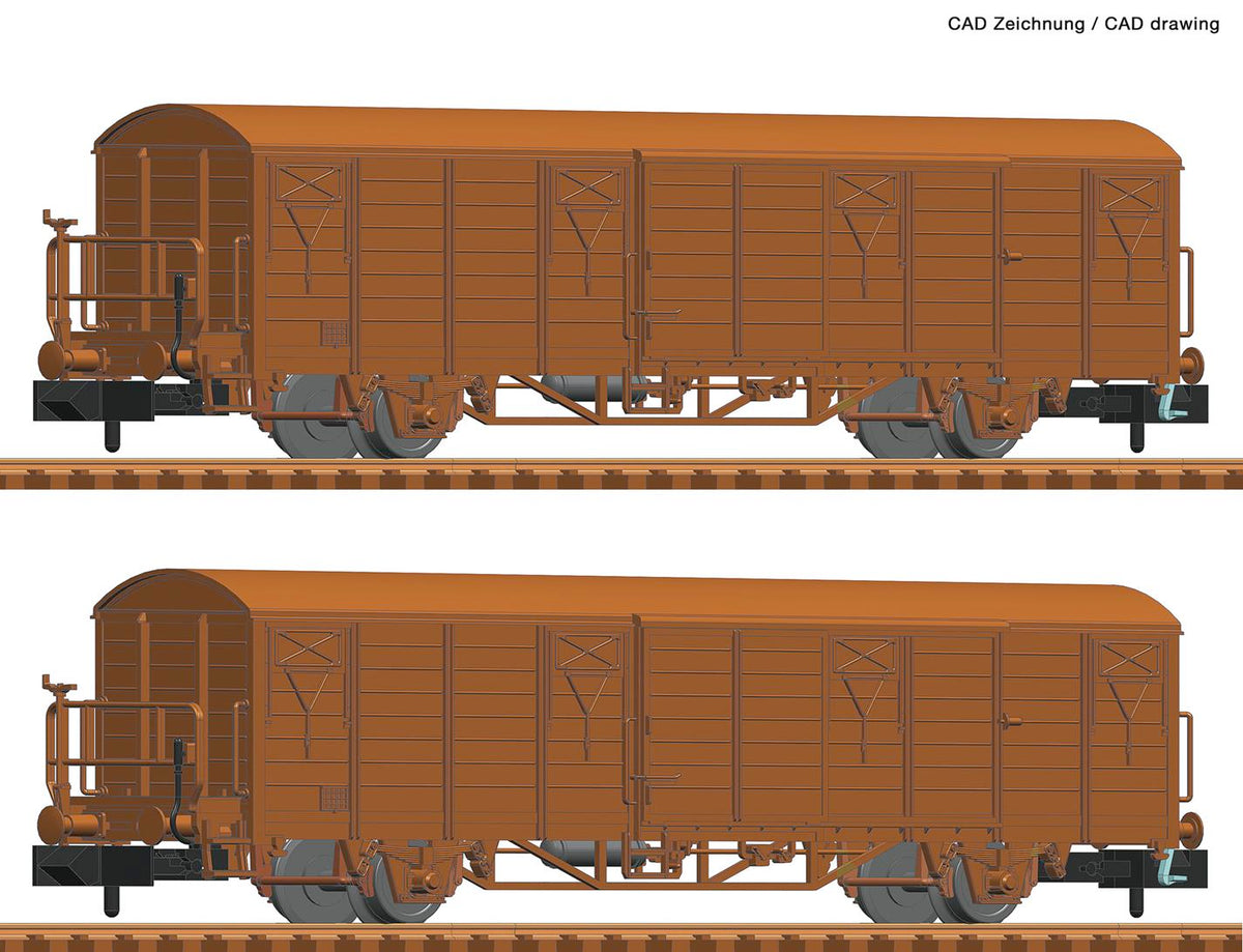 Fleischmann DBAG Covered Goods Wagon Set (2) V FM826216