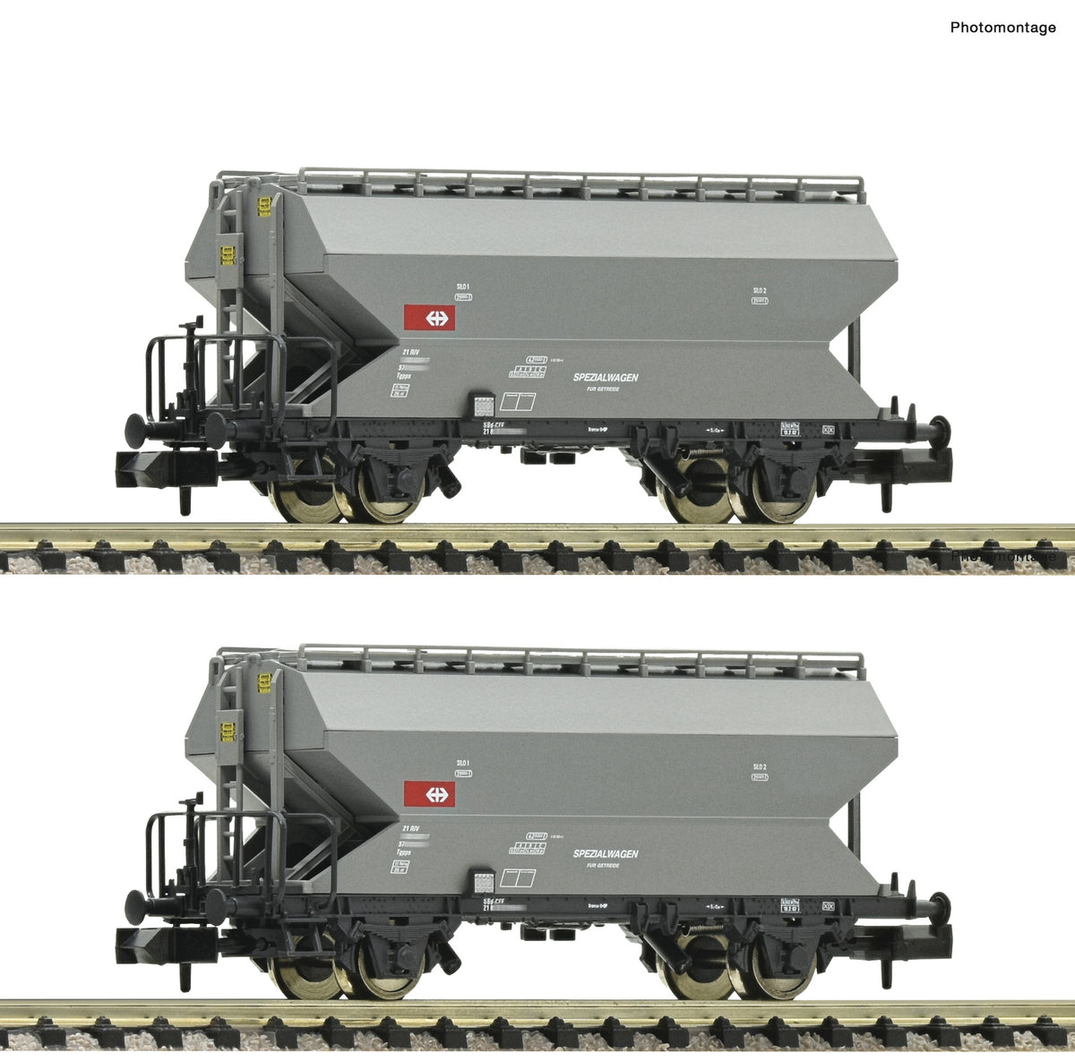 Fleischmann SBB Tgpps Grain Silo Hopper Wagon Set (2) VI FM831313