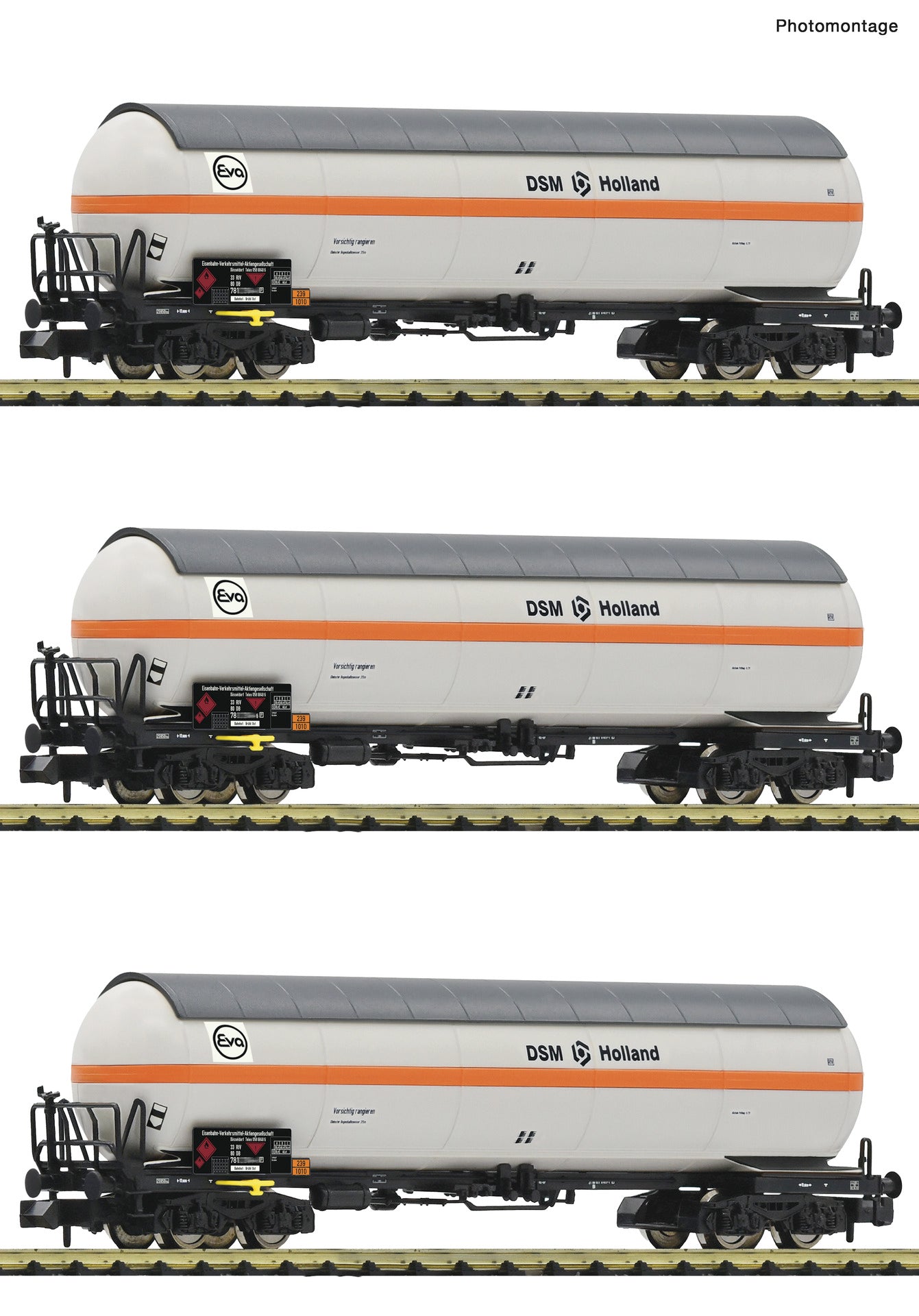 Fleischmann DB Zaga Bogie Gas Tank Wagon Set (3) V FM849119