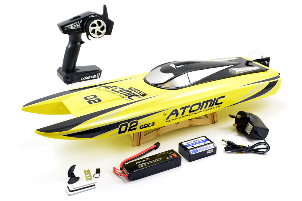 Volantex Racent Atomic 70Cm Eu B/Less Raceboat Rtr Combo(Yel) (European Plug) V792-4YCE