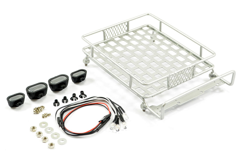 Fastrax Silver Aluminium Luggage Rack W/Led Lamps L165Mm X W112Mm