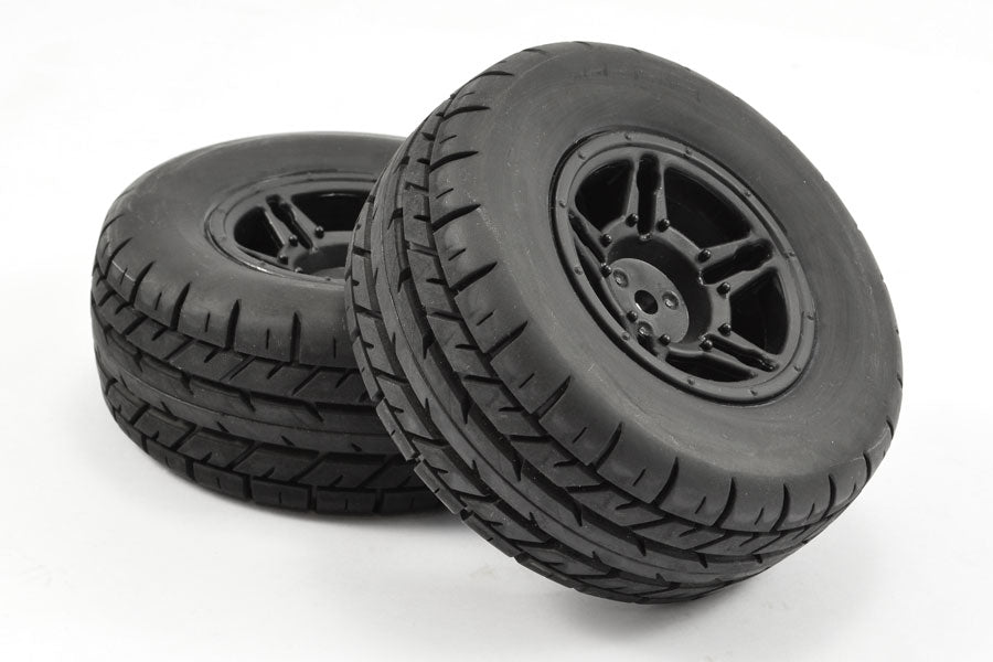 Fastrax 1:10 Sc Eagle Mounted 5-Spoke Black (Slash Rr/Blitz) FAST1101B