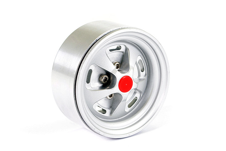 Fastrax Aluminum Beadlock Star 1.9" Wheels - Silver (4Pc) FAST0140S