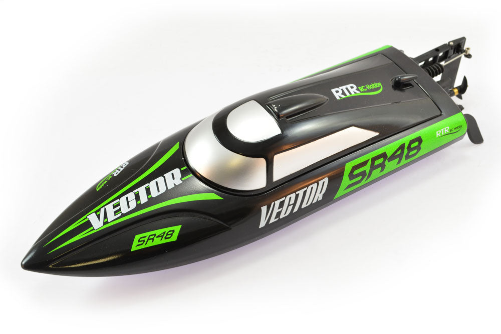 VOLANTEX RACENT VECTOR SR48 B/LESS BOAT RTR BLACK COMBO (European Plug)