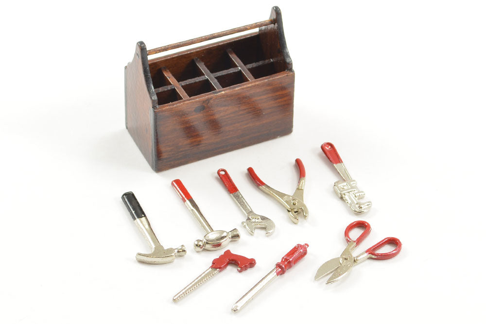 Fastrax Scale Wood Tool Box W/Cast Metal Tools FAST2351