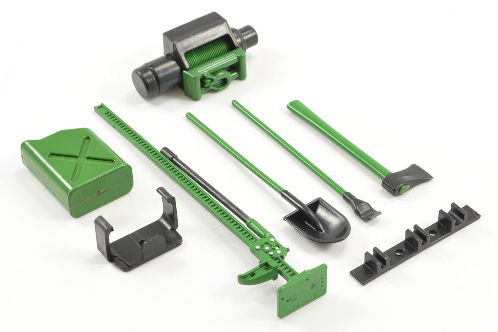 Fastrax Scale 6-Piece Tool Set Green/Black Painted FAST2334