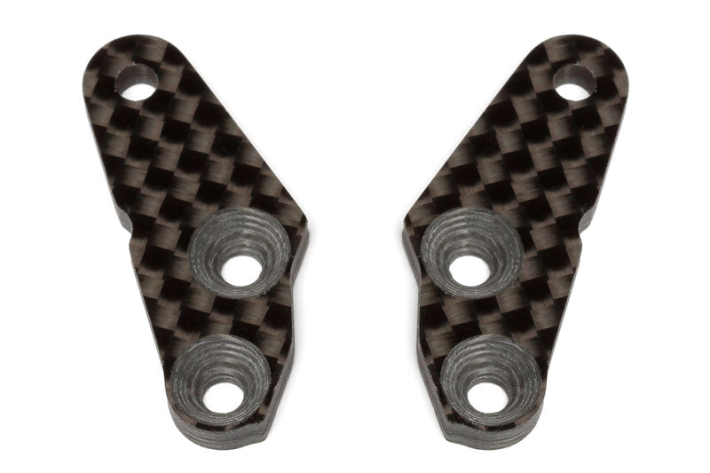 ASSOCIATED RC8B3 FT STEERING BLOCK ARMS + 2 DEGREES - GRAPHITE (PR)