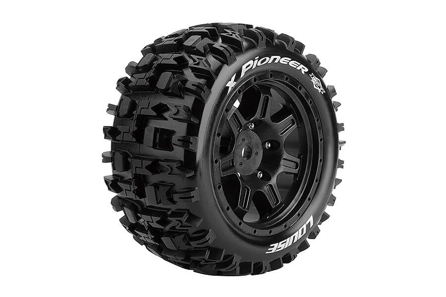 Louise RC X-Pioneer Black Mounted X-Maxx Hex 24Mm L-T3296B