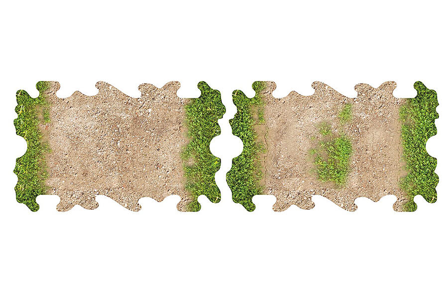 CRAWLER PARK 4 X DIRT AND GRASS QUARTER STRAIGHTS FOR 1/24 RC CRAWLER